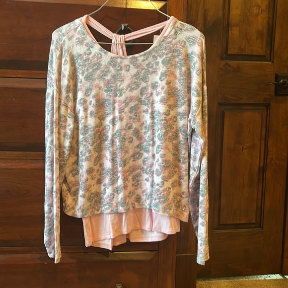 Girls justice long sleeve lightweight top with sewn in undershirt 10/12 plus New - Picture 5 of 7